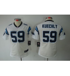 Women Nike Carolina Panthers 59# Kuechly White Color[Women Limited Jerseys]