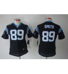 Women Nike Carolina Panthers #89 Steve Smith Black[Women Limited Jerseys]