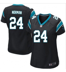 Women Nike Panthers #24 Josh Norman Black Team Color Stitched NFL Elite Jersey