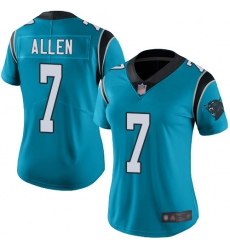 Women Panthers 7 Kyle Allen Blue Alternate Stitched Football Vapor Untouchable Limited Jersey