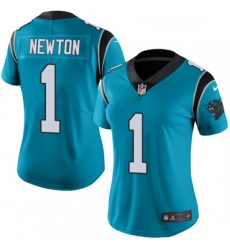 Womens Nike Carolina Panthers 1 Cam Newton Blue Alternate Vapor Untouchable Limited Player NFL Jersey