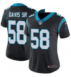 Womens Nike Carolina Panthers 58 Thomas Davis Elite Black Team Color NFL Jersey