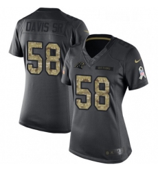 Womens Nike Carolina Panthers 58 Thomas Davis Limited Black 2016 Salute to Service NFL Jersey