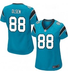 Womens Nike Carolina Panthers 88 Greg Olsen Game Blue Alternate NFL Jersey