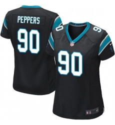 Womens Nike Carolina Panthers 90 Julius Peppers Game Black Team Color NFL Jersey
