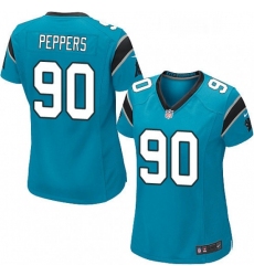 Womens Nike Carolina Panthers 90 Julius Peppers Game Blue Alternate NFL Jersey