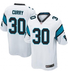 Nike Panthers #30 Stephen Curry White Youth Stitched NFL Elite Jersey