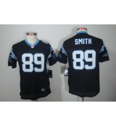 Nike Youth Carolina Panthers #89 Smith Black Color[Youth Limited Jerseys]