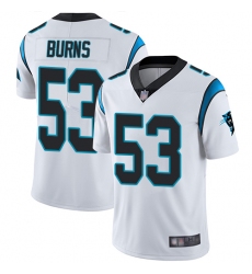 Panthers 53 Brian Burns White Youth Stitched Football Vapor Untouchable Limited Jersey