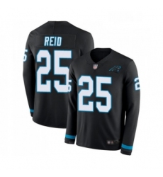 Youth Carolina Panthers 25 Eric Reid Limited Black Therma Long Sleeve Football Jersey