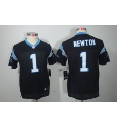 Youth Nike Carolina Panthers #1 Newton Black Color[Youth Limited Jerseys]