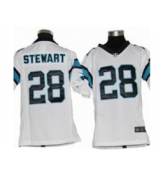 Youth Nike Carolina Panthers #28 Jonathan Stewart white Jerseys