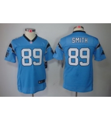 Youth Nike NFL Carolina Panthers #89 Steve Smith Blue Color [Youth Limited Jerseys]