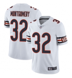 Bears 32 David Montgomery White Men Stitched Football Vapor Untouchable Limited Jersey