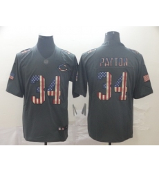 Bears 34 Walter Payton 2019 Salute To Service USA Flag Fashion Limited Jersey