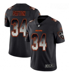 Bears 34 Walter Payton Black Men Stitched Football Vapor Untouchable Limited Smoke Fashion Jersey