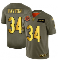 Bears 34 Walter Payton Camo Gold Men Stitched Football Limited 2019 Salute To Service Jersey