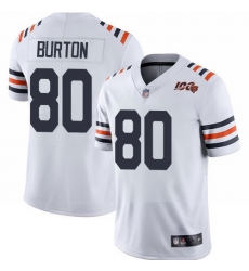 Bears 80 Trey Burton White Alternate Men Stitched Football Vapor Untouchable Limited 100th Season Jersey