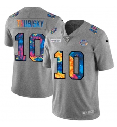 Chicago Bears 10 Mitchell Trubisky Men Nike Multi Color 2020 NFL Crucial Catch NFL Jersey Greyheather