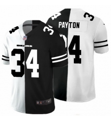 Chicago Bears 34 Walter Payton Men Black V White Peace Split Nike Vapor Untouchable Limited NFL Jersey