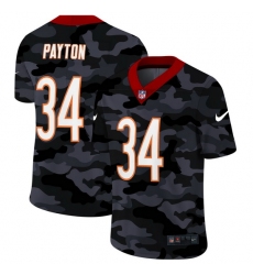 Chicago Bears 34 Walter Payton Men Nike 2020 Black CAMO Vapor Untouchable Limited Stitched NFL Jersey