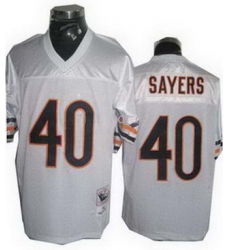 Chicago Bears 40 Gale Sayers Throwback White Jersey Small Number