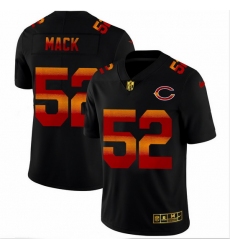 Chicago Bears 52 Khalil Mack Men Black Nike Red Orange Stripe Vapor Limited NFL Jersey