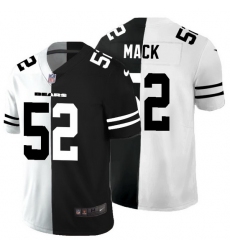 Chicago Bears 52 Khalil Mack Men Black V White Peace Split Nike Vapor Untouchable Limited NFL Jersey