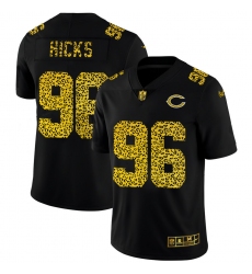 Chicago Bears 96 Akiem Hicks Men Nike Leopard Print Fashion Vapor Limited NFL Jersey Black