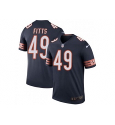 Kylie Fitts Chicago Bears #49 Men Color Rush Legend Nike Jersey Navy