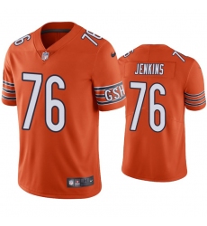 Men Bears 76 Teven Jenkins Orange Men Stitched NFL Limited Rush Jersey
