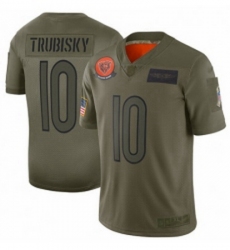 Men Chicago Bears 10 Mitchell Trubisky Limited Camo 2019 Salute to Service Football Jersey