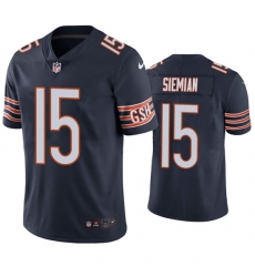 Men Chicago Bears 15 Trevor Siemian Navy Vapor Untouchable Limited Stitched Jersey