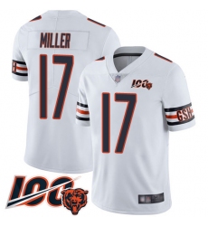 Men Chicago Bears 17 Anthony Miller White Vapor Untouchable Limited Player 100th Season Football Jersey 