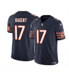 Men Chicago Bears 17 Tyson Bagent Navy 2023 F U S E  Vapor Untouchable Limited Stitched Football Jersey