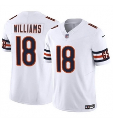 Men Chicago Bears 18 Caleb Williams White 2024 Draft F U S E  Vapor Stitched Football Jersey