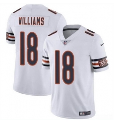 Men Chicago Bears 18 Caleb Williams White 2024 Draft Vapor Stitched Football Jersey