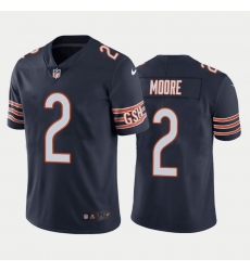 Men Chicago Bears 2 D J  Moore Navy Vapor Untouchable Stitched Football Jersey