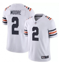 Men Chicago Bears 2 DJ Moore White Vapor Limited Stitched NFL Jersey