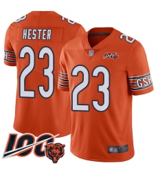 Men Chicago Bears 23 Devin Hester Orange Alternate 100th Season Limited Football Jersey