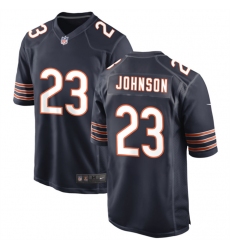 Men Chicago Bears 23 Roschon Johnson Navy Stitched Game Jersey