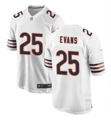 Men Chicago Bears 25 Darrynton Evans White Stitched Football Game Jersey