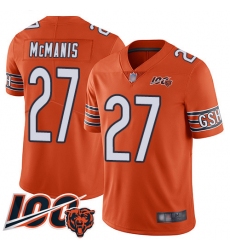 Men Chicago Bears 27 Sherrick McManis Orange Alternate 100th Season Limited Football Jersey
