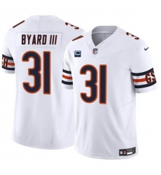 Men Chicago Bears 31 Kevin Byard III White 2024 F U S E  With 1 Star C Patch Vapor Untouchable Limited Stitched Football Jersey