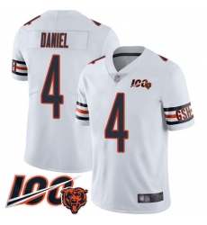 Men Chicago Bears 4 Chase Daniel White Vapor Untouchable Limited Player 100th Season Football Jersey