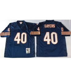 Men Chicago Bears 40 Gale Sayers Navy M&N 1985 Throwback Jersey