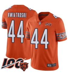 Men Chicago Bears 44 Nick Kwiatkoski Orange Alternate 100th Season Limited Football Jersey