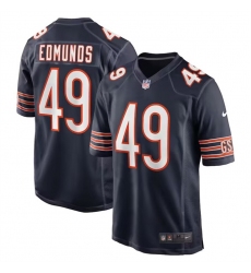 Men Chicago Bears 49 Tremaine Edmunds Navy Stitched Game Jersey