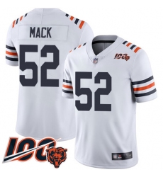 Men Chicago Bears 52 Khalil Mack White 100th Season Limited Football Jersey