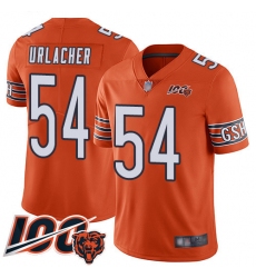 Men Chicago Bears 54 Brian Urlacher Orange Alternate 100th Season Limited Football Jersey